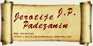 Jerotije Padežanin vizit kartica